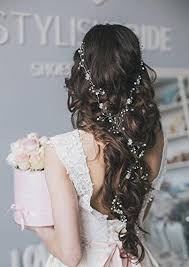 aukmla lange glanzende haarranke fur brautjungfern und blumenmadchen haarteil hochzeit schones reizendes bra haare hochzeit haarteil brautjungfern frisuren