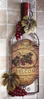 Amazon Com Wine Bottle Art Vineyard Kitchen Wall Decor By Collections Etc Home Kitchen Wine Decor Kitchen Kitchen Decor Apartment Grape Kitchen Decor