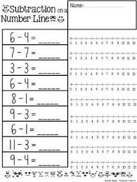 Subtraction On A Number Line Differentiated Freebie Sample 1st Grade Math Math School Math