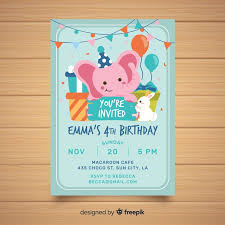 Create unique designs with custom templates. Hand Drawn Birthday Invitation Template Free Vector Nohat Free For Designer