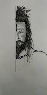 Lord Shiva Half Draw Step By Step Lord Shiva Sketch Shiva Sketch Shiva Tattoo