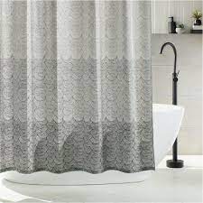 Cactus print shower curtain with 12pcs hook. Scallop Blockprint Black White Shower Curtain