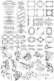 65 Free Floral Vector Ornaments Pack Clip Art Vintage Floral Vector Ornament Vector