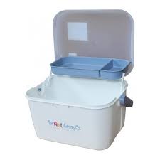 This bin and base system allows toys to drain and dry quickly to help prevent mildew. The Neat Nursery Baby Box Organiser Dewaldens Pram Centre