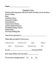 Here's the code i'm using Thanksgiving Shopping List Worksheets Teaching Resources Tpt