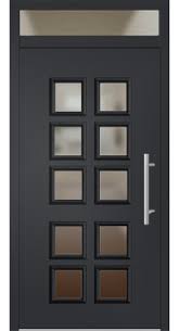 Aluminium Haustur Modell 205 20 Schwarz Mit Oberlicht Pax Aluminium Hausturen Oberlicht Haustur