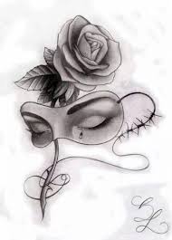 Rose Mask True Love Hurts Abstract Drawings Drawings Abstract Artwork