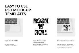 Laptop Sticker Mockup Graphic Design Photoshop Laptop Stickers Mockup