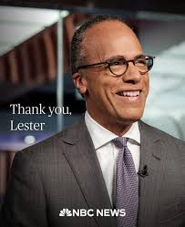 TONIGHT … is Lester Holt's last night anchoring NBC Nightly News.
