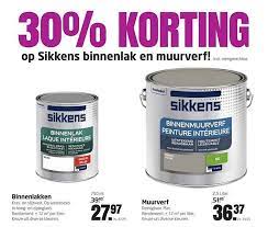 30 korting op sikkens binnenlak en muurverf aanbieding bij formido