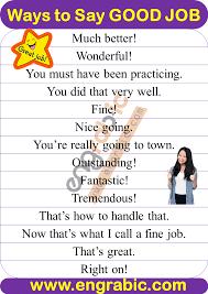 Other Words For Good Job Other Ways To Say Writing Skills Big Words