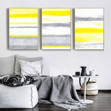 Is yellow a good bedroom color? Yellow White Gray Abstract Oil Paintings Canvas Art Painting Prints Concise Poster Pictures Office Wall Lounge Decorative Mural Painting Calligraphy Aliexpress