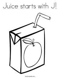 Juice Starts With J Coloring Page Twisty Noodle Coloring Pages Printable Coloring Pages Coloring Pages For Kids
