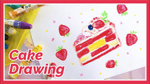 The images that existed in how to draw desserts easy are consisting of best images and high tone pictures. Kids Art Strawberry Cake Drawing With Oil Pastels Easy Dessert Painting Ft Daiso Oil Crayon Youtube