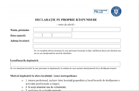 Aici puteti descarca modelul de declaratie pe propria raspundere! Document Noua DeclaraÈ›ie Pe Propria RÄƒspundere Pentru IeÈ™irea Din Localitate DescarcÄƒ Modelul Realitatea De DamboviÈ›a