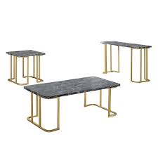 Here, your favorite looks cost less than the epitome of sleek sophistication, the coffee table brings a designer look to the living room or entry hall. 3pc Trillick Coffee Table Set With Faux Marble Top Mibasics Target