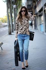 Leopard Jumper Looks Lady Addict Fashion Casual Outfits Fashion Outfits