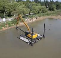 Amphibious Undercarriage Floating Pontoon with Side Pontoon and Spud From  Relong