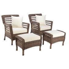 Boyles 4 Piece Patio Chair Set With Cushions Wicker Outdoor Furniture Set Outdoor Furniture Sets Patio Chairs