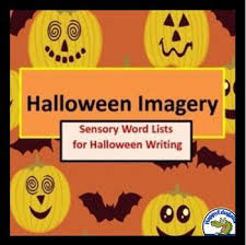 Halloween Imagery Word Lists 140 Writing Prompts W Tpt Digital Activity Halloween Writing Word List Sensory Words