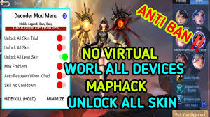 Gather a team of heroes with powerful abilities and battle with other player online in mobile legends: New Mobile Legends Mod Menu Map Hack Unlock All Skins Drone View Moonton Free Skins