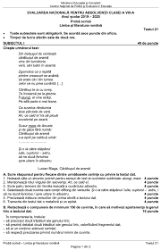 Subiecte la limba şi literatura română. Comentator Vicios Maniere Subiecte Olimpiada Ai Carte Ai Parte Clasa 3 Timisoara Justan Net