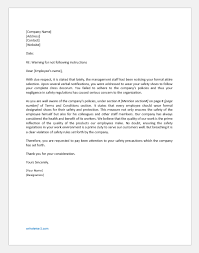 There are many reasons why you may want to write to a government official. Warning Letter For Not Wearing Safety Shoes Writeletter2 Com