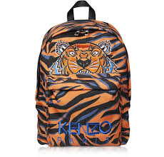 Learn techniques for the use of nylon straps and take inspirations on it. Kenzo Orange Printed Nylon Backpack At Forzieri