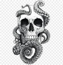 Blackandwhite Skull Tentacles Tattoo Tattooart Skulls Skull And Octopus Tattoo Png Image With Transparent Background Png Free Png Images Tentacle Tattoo Skulls Drawing Octopus Tattoo