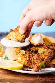 Clean the snapper fillets (1 lb) and cut it into 4 smaller pieces. Homemade Healthy Air Fryer Fish Sticks Recipe W Baking Instructions