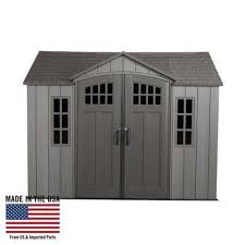 Storage shed rubbermaid's 7x7 storage shed is made of rubbermaid's 7x7 storage shed is made of durable resin that won't rust or rot providing weather resistance all year long. Lifetime 10 X 8 Rough Cut Storage Shed 60330 Northern Creek