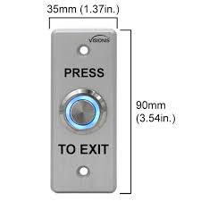 Byron wired doorbell bell push chrome (66228) product rating. Fpc 5404 Outdoor Weather And Waterproof Stainless Steel Door Bell Type Round Request To Exit Button Fpc Security Maglocks Kit Visionis