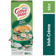 This traditional irish treat doesn't come with a pot o' gold but it is definitely rich on flavor. Coffee Mate Irish Creme Liquid Coffee Creamer Singles 0 375 Fl Oz 50 Ct Walmart Com Walmart Com