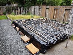 Place a lid on the water container, leaving a small section open so the steam can escape. Controlling Weeds By Solarizing Black Plastic Sheets For Weed Removal