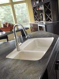 Corian Lava Rock Kitchen Counter Like This Counter And The Sunken Sink But Maybe A Da Corian Kitchen Countertops Corian Countertops Solid Surface Countertops
