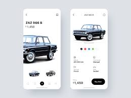 buying and selling cars mobile version app interface design app design app design layout