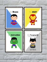 Superhero Print Set Superhero Wall Art Boys Room Decor Superhero Art Superman Print Batman Print Super Hero Wall Art Instant Download Bornevaerelse Superhelte Legevaerelse