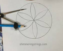 In this short video, learn how to make a simple compass perfect for children ages kindergarten and up. How To Draw Easy Geometric Pattern Using Compass Shimmering Strings