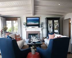 Navy Couch Family Room Design Ideas Pictures Remodel And Decor Living Room Furniture Layout Family Room Design Family Room