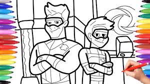 Download or print this amazing coloring page: The Adventures Of Kid Danger Kid Danger Captain Man Coloring Pages For Kids How To Draw Youtube
