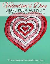 A Must Pin Valentine S Day Poetry Activity With Free Printable Heart Shape Poem Template Happy Valentines Writing Activities Shape Poems Valentines Writing