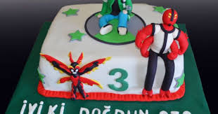 Mavi Demlik Mutfagi Izmir Butik Pasta Kurabiye Cupcake Tasarim Seker Hamurlu Kur Ata Nin 3 Yas Benten Ben10 Dogum Gunu Pasta Kurabiye Dogum Gunu Pastalar