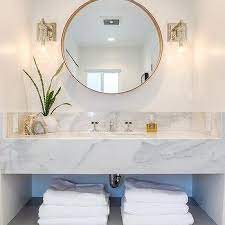 Floating marble sink.a floating bathroom shelf with a vessel bowl sink is a simple solution for a small bathroom a floating marble vanity top gives a feeling of luxury to the space a scallped wall and a plain neutral vanity top for a cool look find out your desired marble sinks with high quality at low price. Drawers Under Floating Sink Vanity Design Ideas