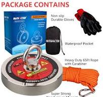 500lbs Fishing Magnet Kit With 65ft Rope - Neodymium Rare Earth Magnet For  Salvage