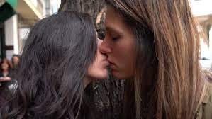 Women have their first same gender kiss.subs. Two Women Kissing In The Stock Footage Video 100 Royalty Free 1009479143 Shutterstock