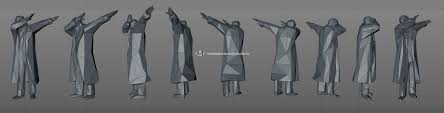 3d Model Pose Dab Lenin Low Poly 3d Print Model Model Poses 3d Model Low Poly 3d