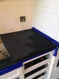 Black Concrete Countertops Little Green Notebook Diy Countertops Kitchen Design Diy Black Concrete Countertops