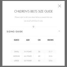 authentic gucci kids unisex belt