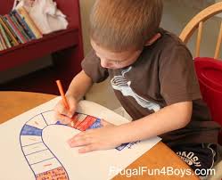 Creating board games at home is an innovative leisure activity. Learn Preschool Math With A Homemade Board Game Frugal Fun For Boys And Girls