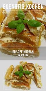 Erdapfinudeln Mit Rahm Rezept Rezepte Gunstig Kochen Lebensmittel Essen